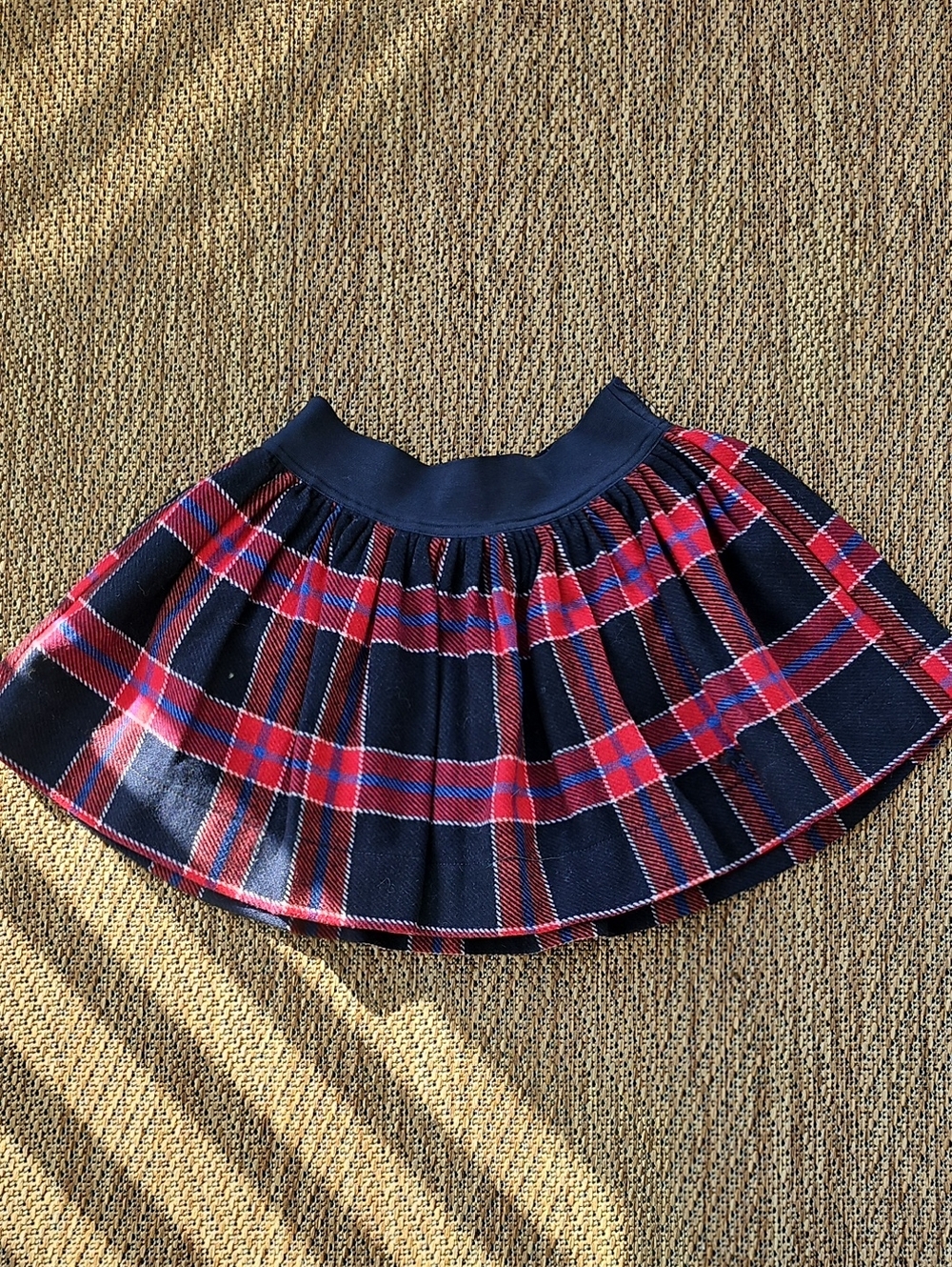 Vintage Abercrombie & Fitch Red and Navy Plaid Skater Skirt